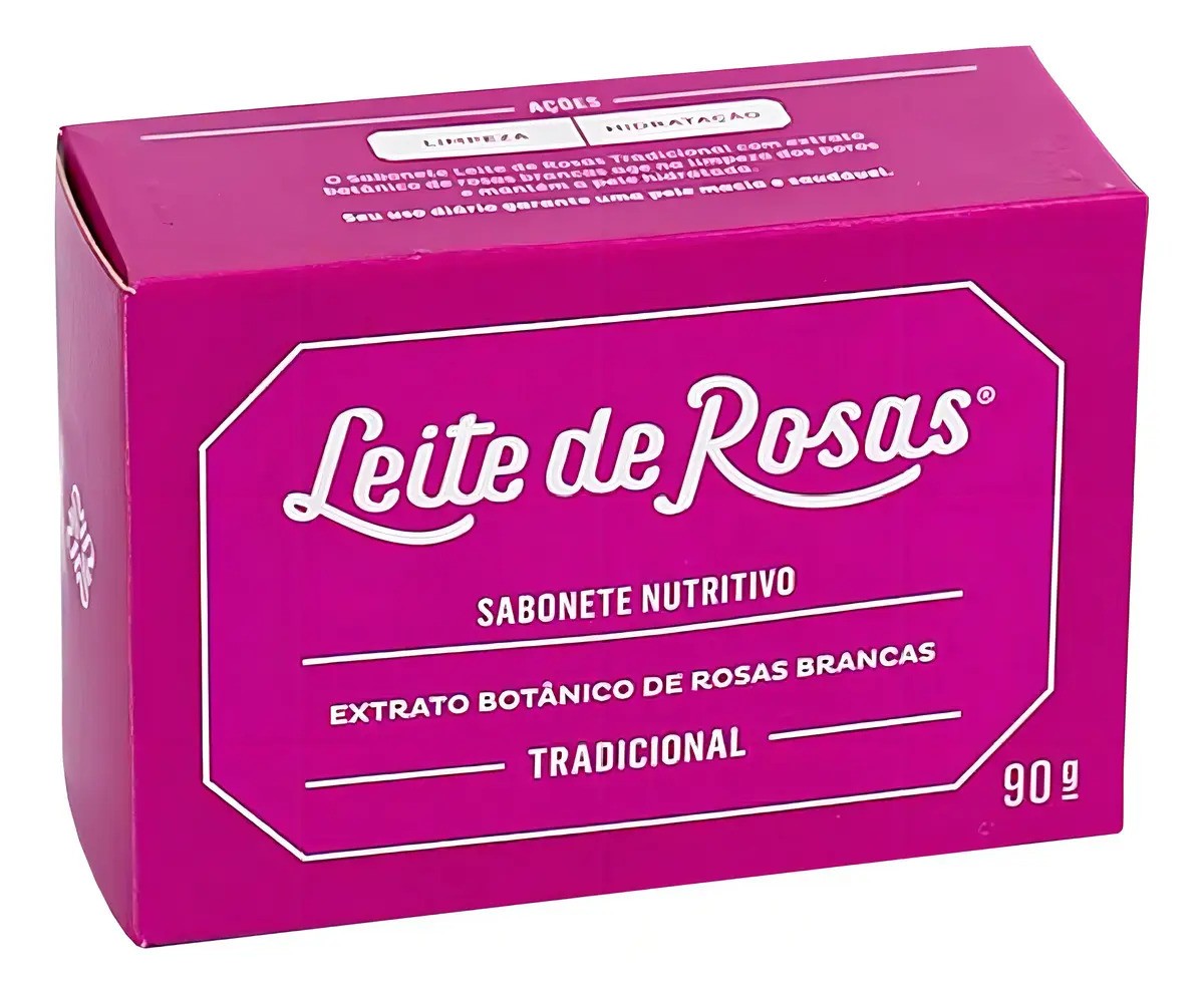Sabonete Nutritivo Leite De Rosas Tradicional 90g
