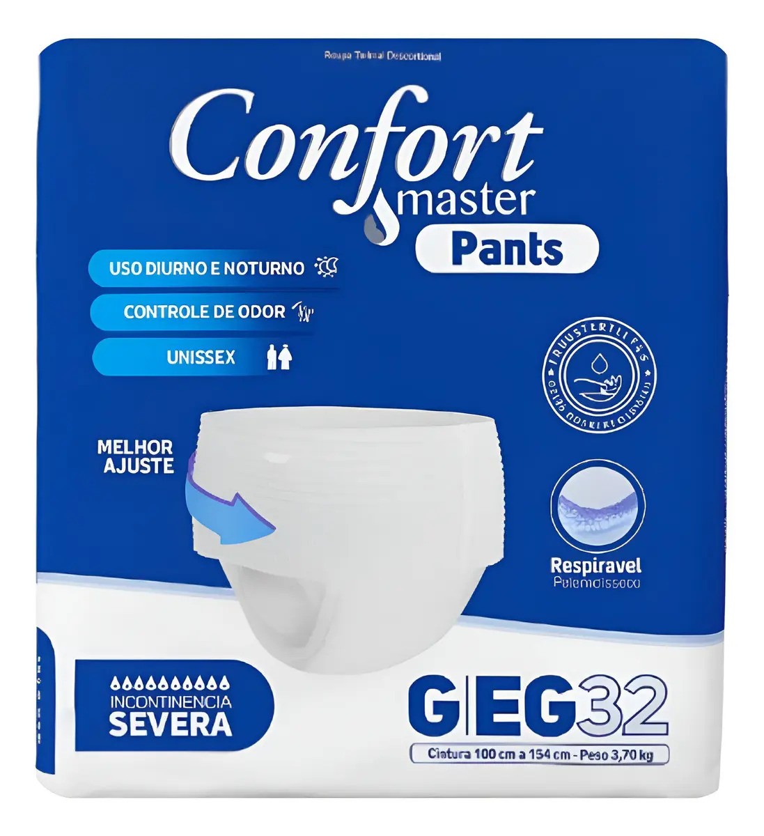 Fraldas Geriátricas Confort Master Pants Noturna Severa G/EG x 32 un