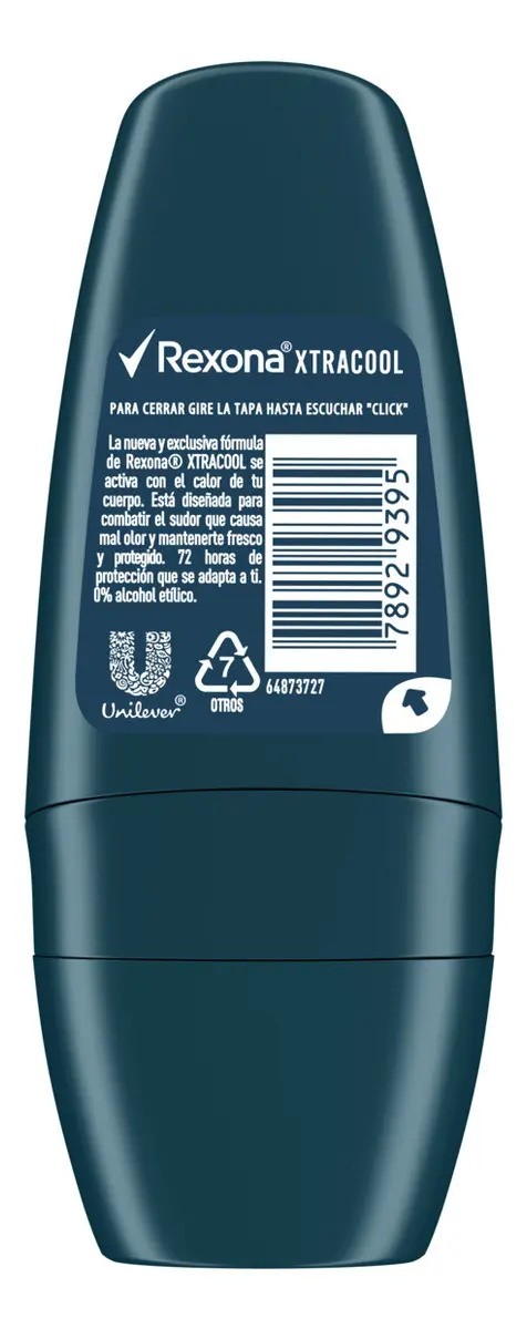 Desodorante antitranspirante masculino Rexona Xtra Cool 50 ml, fragrância Xtracool