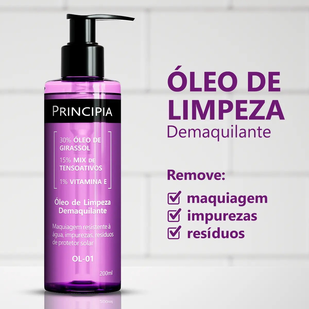 Principia Óleo de Limpeza Demaquilante 200 mL