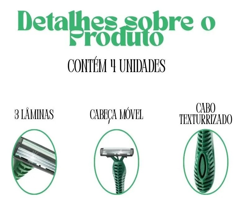 Aparelho Barbear Bic Comfort 3 Advance Sensitive 4 Unidades