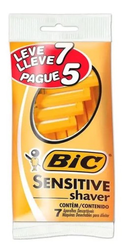 Aparelho de Barbear Descartável Bic Sensitive X 7 Aparelhos