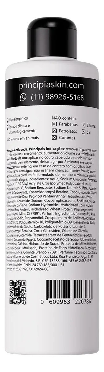 Shampoo Antiqueda AQ-01 250ml Principia