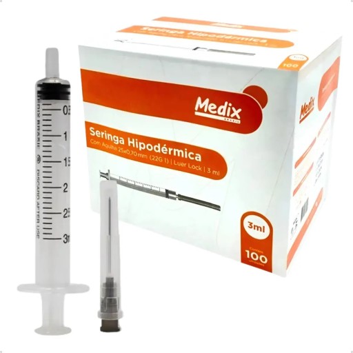 Seringa Medix 3 mL Luer Lock para Insulina