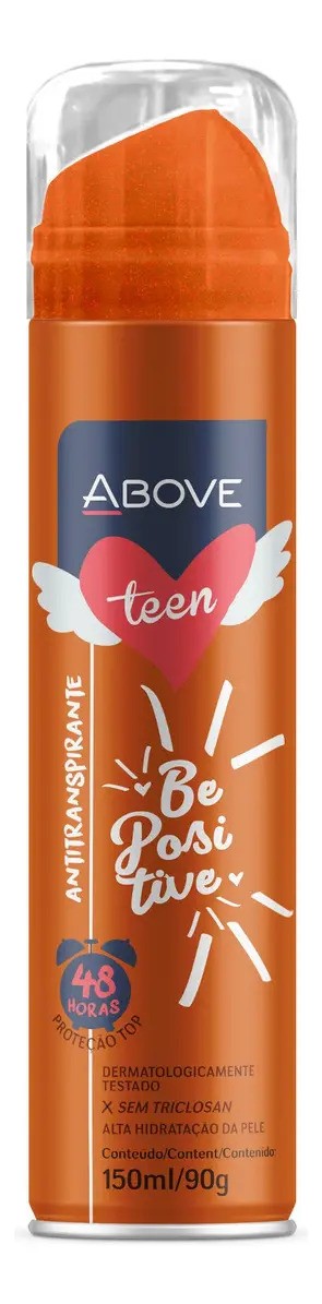 Antitranspirante em aerossol Above Be Positive Teen Floral