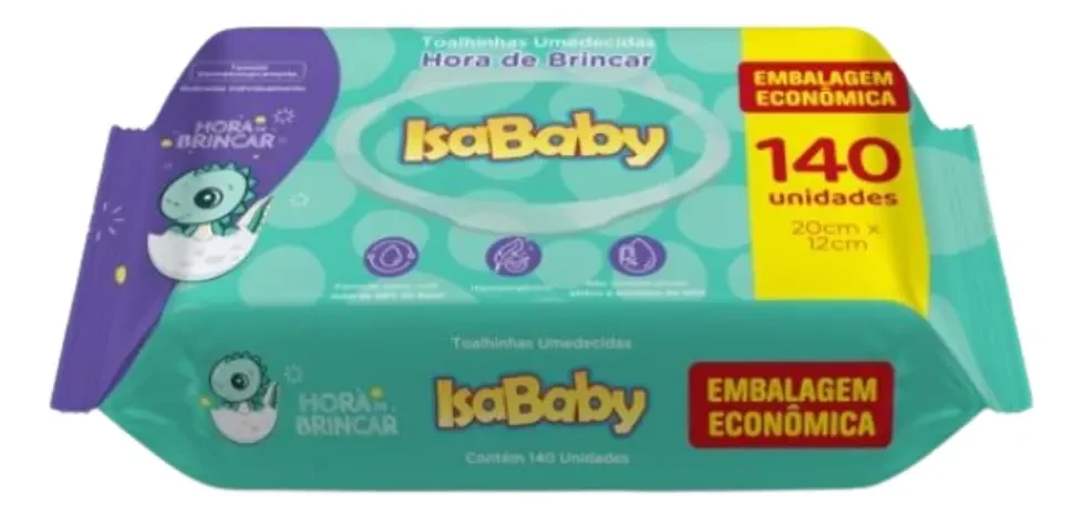 Toalhas Umedecidas IsaBaby Hora de Ninar 140 Unidades