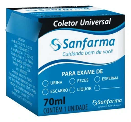 Coletor Universal Sanfarma 70ml com Caixa