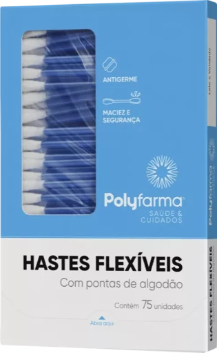 Hastes Flexíveis Polyfarma 75 Unidades