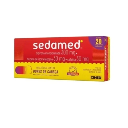 Sedamed 300mg + 30mg + 30mg Comprimidos Revestidos 20 Unidades Cimed