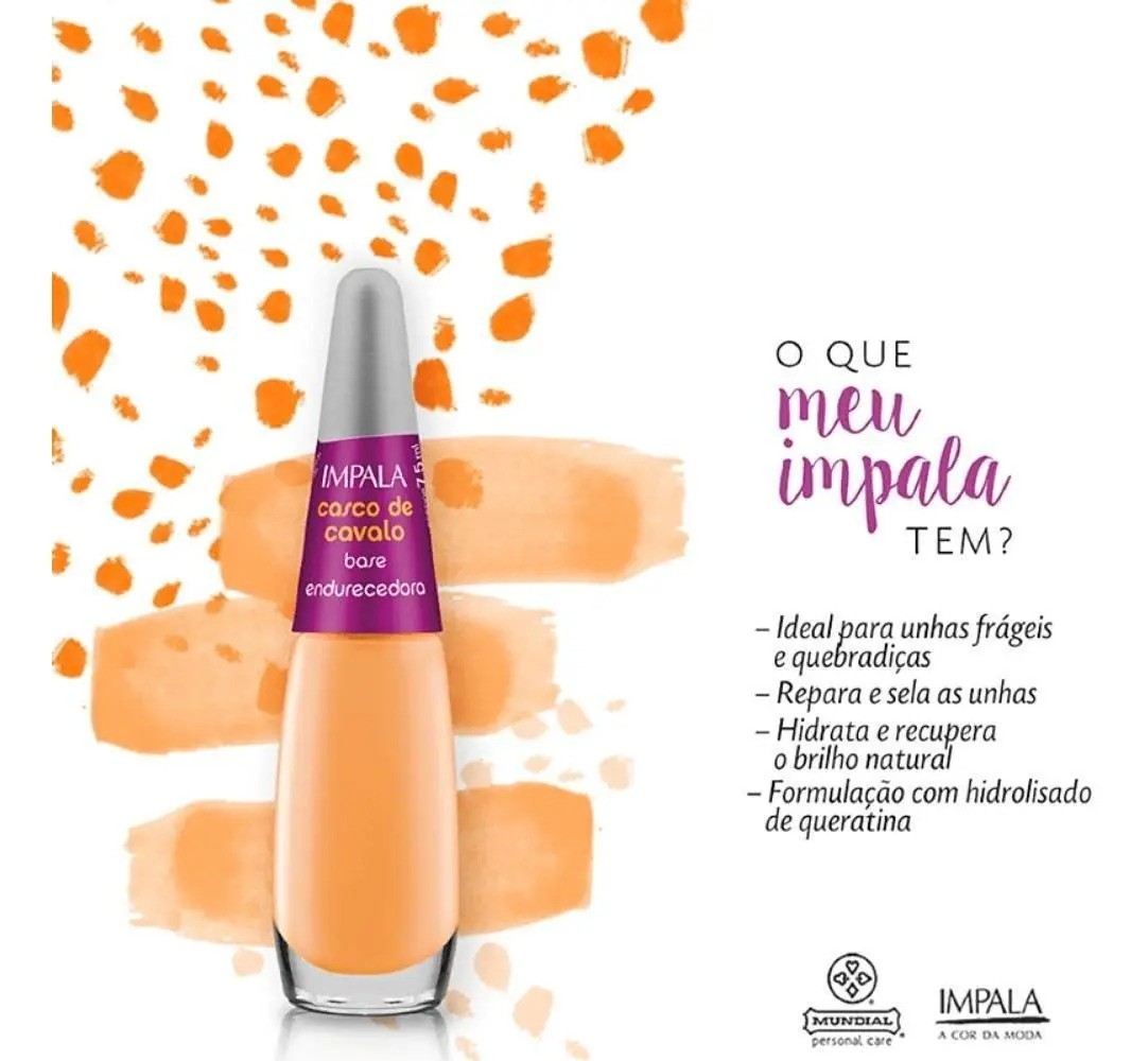 Esmalte Impala Base De Tratamento Casco De Cavalo Fortalecedora