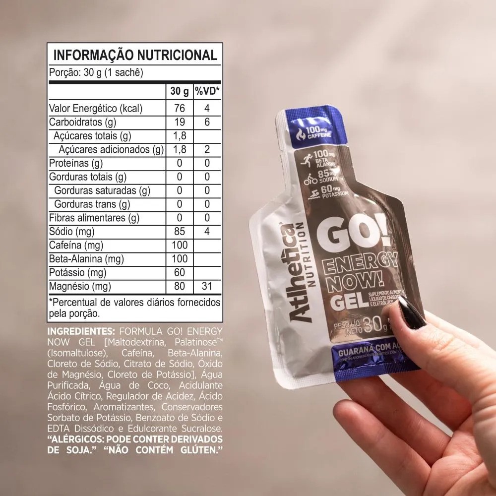 Go! Energy Now Gel Guaraná com Açaí Display 10 Sachês de 30g