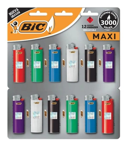 Isqueiro Maxi Bic X12 Unidades