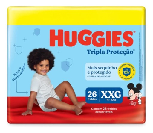 Fralda Huggies Tripla Proteção XXG com 26 Unidades