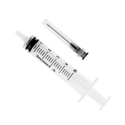 Seringa Descartável 5 ml Luer Slip com Agulha 25 x 7