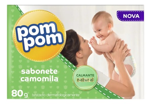 Sabonete em Barra Pom Pom Camomila Hidratante para Bebês, 80 g