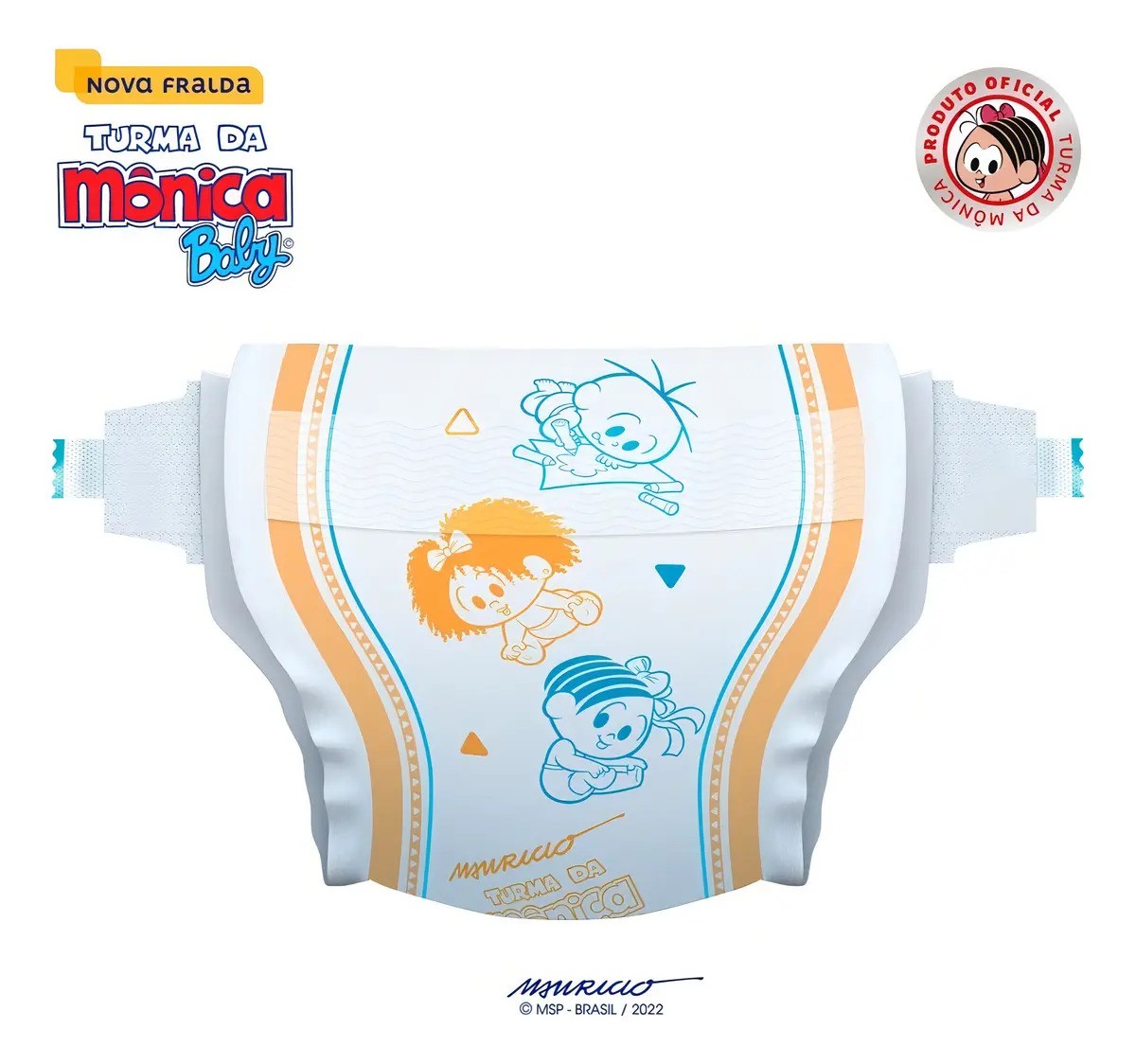 Fralda Turma da Mônica Baby XXG com 16 Unidades