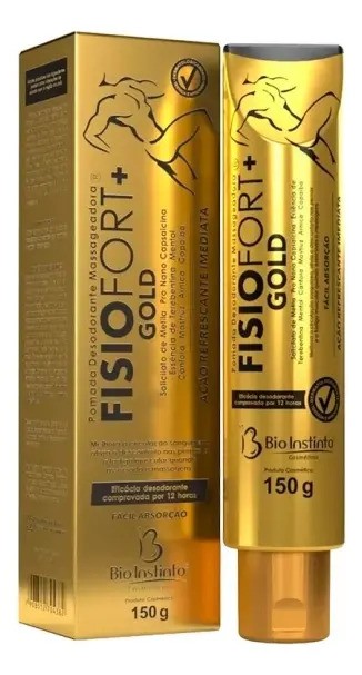 Pomada Massageadora Fisiofort Gold Arnica 150g Fragrância Suave