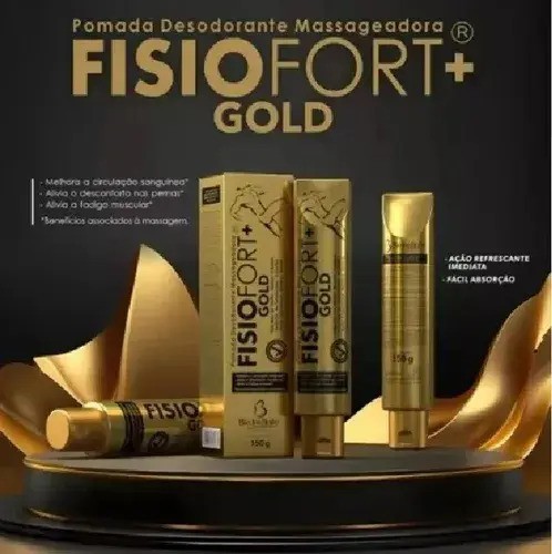 Pomada Massageadora Fisiofort Gold Arnica 150g Fragrância Suave