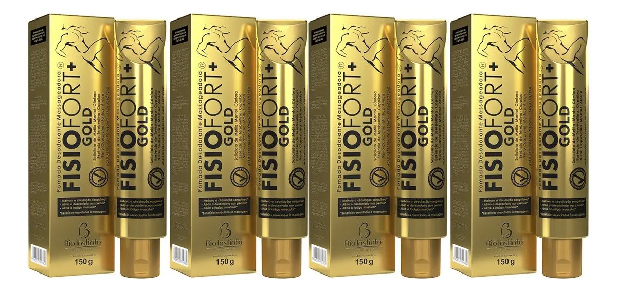Pomada Massageadora Fisiofort Gold Arnica 150g Fragrância Suave