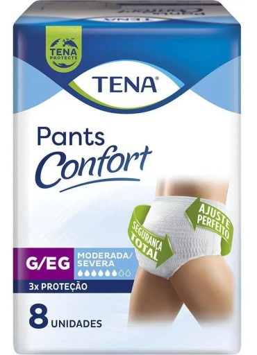 Roupa Intima Tena Pants Confort G/EG - 8 Unidades