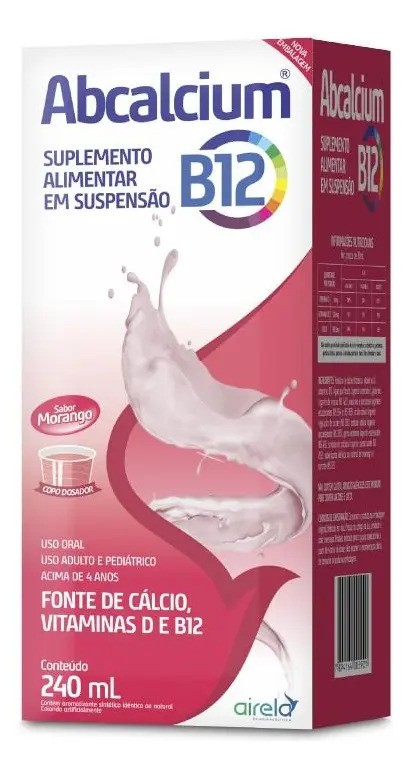 Abcalcium B12 Cálcio + Vitaminas D + B12 240 mL Airela