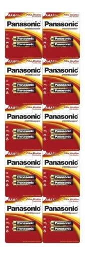 Pilha Panasonic Alcalina Palito AAA C/ 20 Unidades