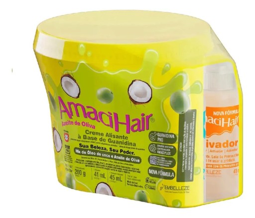 Creme Relaxante AmaciHair Azeite de Oliva 200G