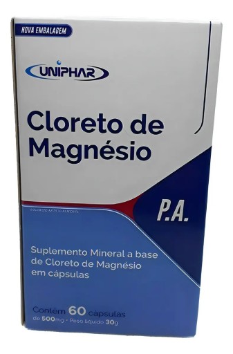 Suplemento em cápsula Uniphar Mineral de Cloreto de Magnésio sabor Natural 100 g
