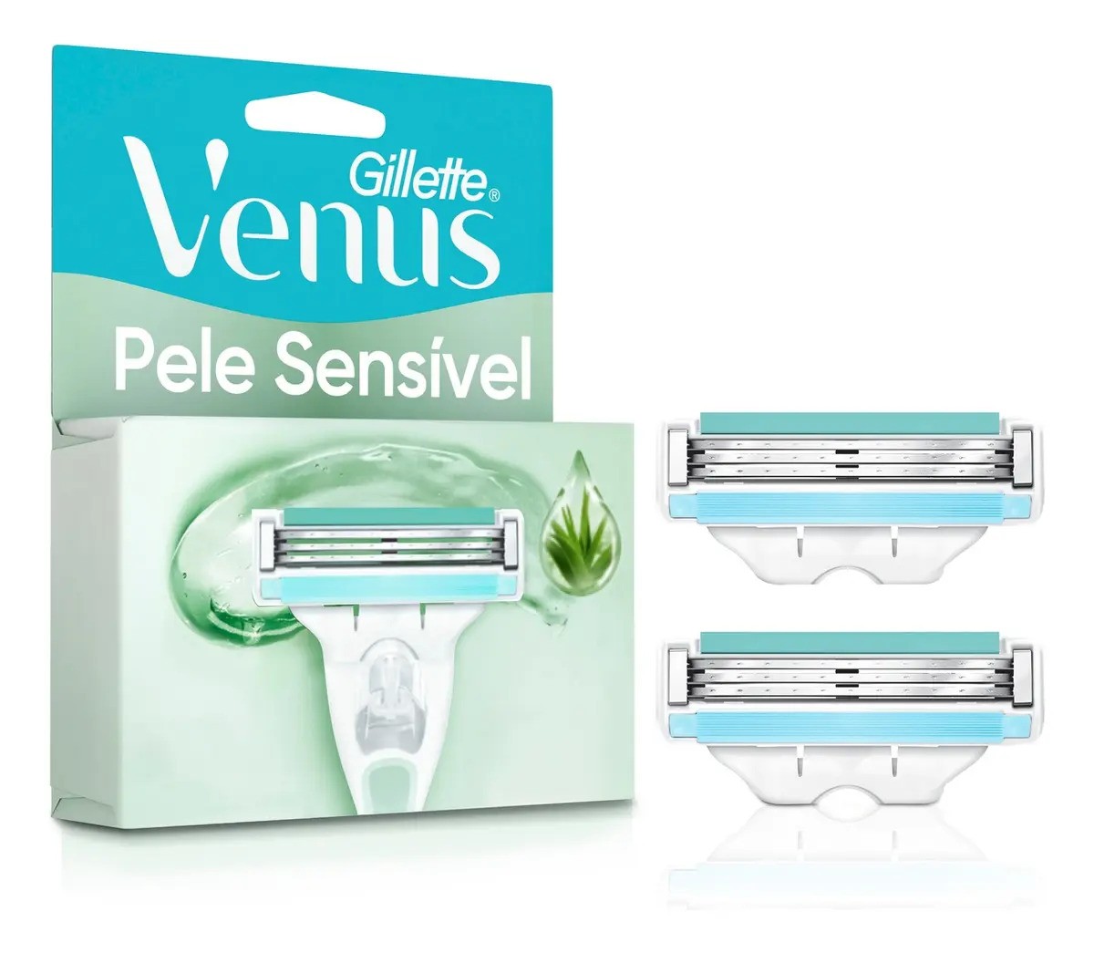 Carga para Aparelho de Depilar Gillette Venus Pele Sensível, 2 Unidades