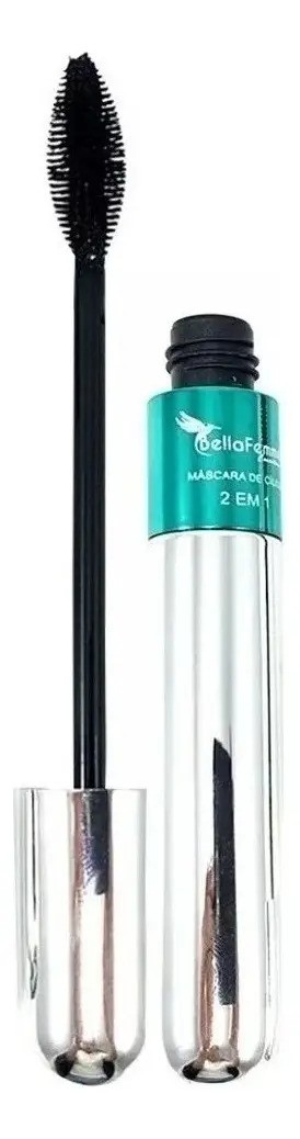 Máscara para cílios Bella Femme 2 em 1 preto à prova d'água 15ml alongador volumizador