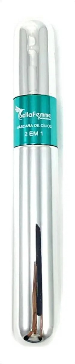 Máscara para cílios Bella Femme 2 em 1 preto à prova d'água 15ml alongador volumizador