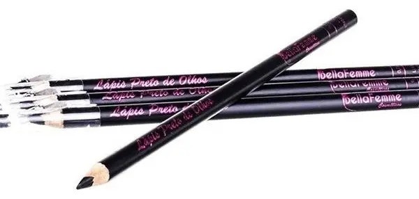 Lápis Delineador Bella Femme Preto Acabamento Matte Hipoalergênico