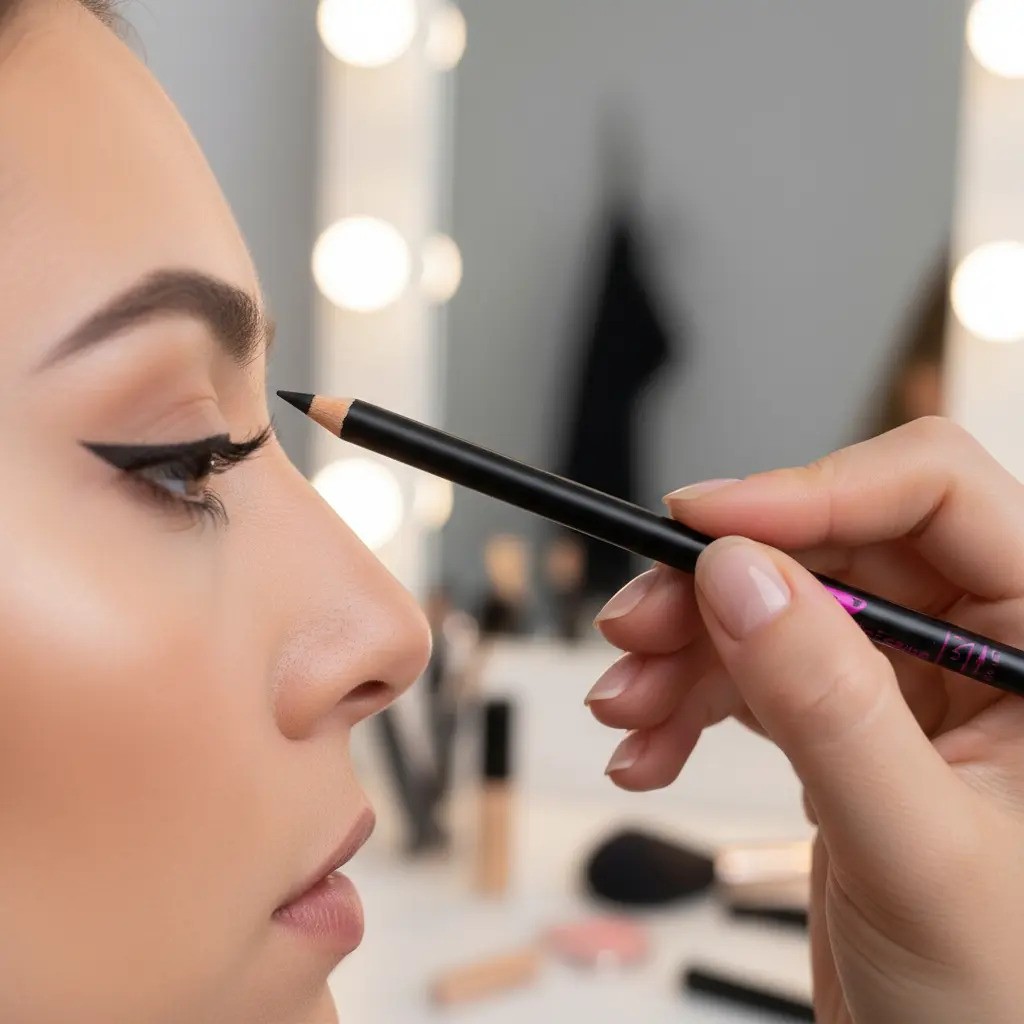 Lápis Delineador Bella Femme Preto Acabamento Matte Hipoalergênico