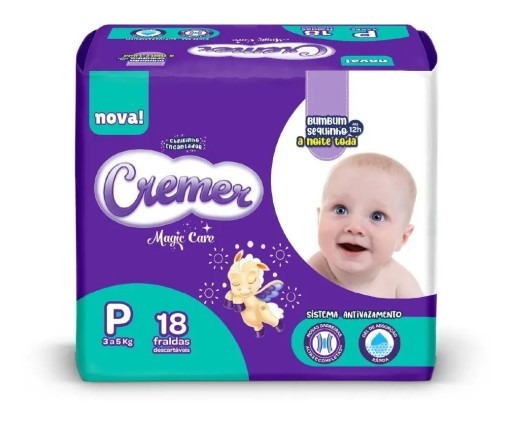 Fraldas Cremer Magic Care P 18 unidades