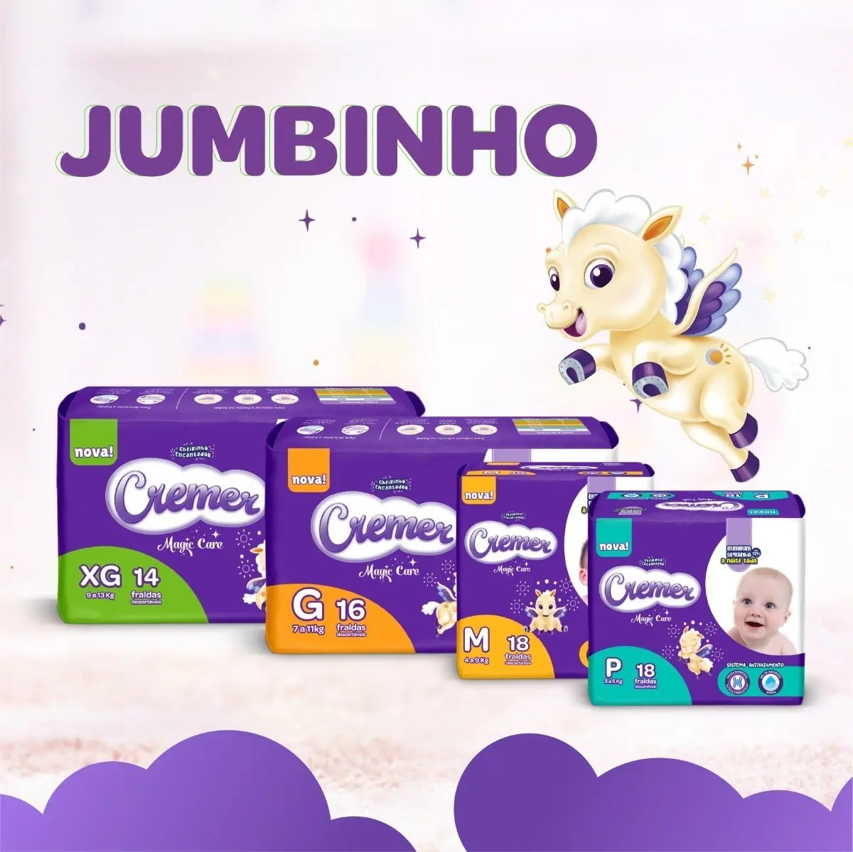 Fraldas Cremer Magic Care P 18 unidades