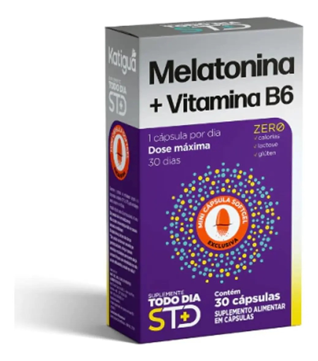 Suplemento Nutricional Melatonina + Vitamina B6 30 Cápsulas Katigua