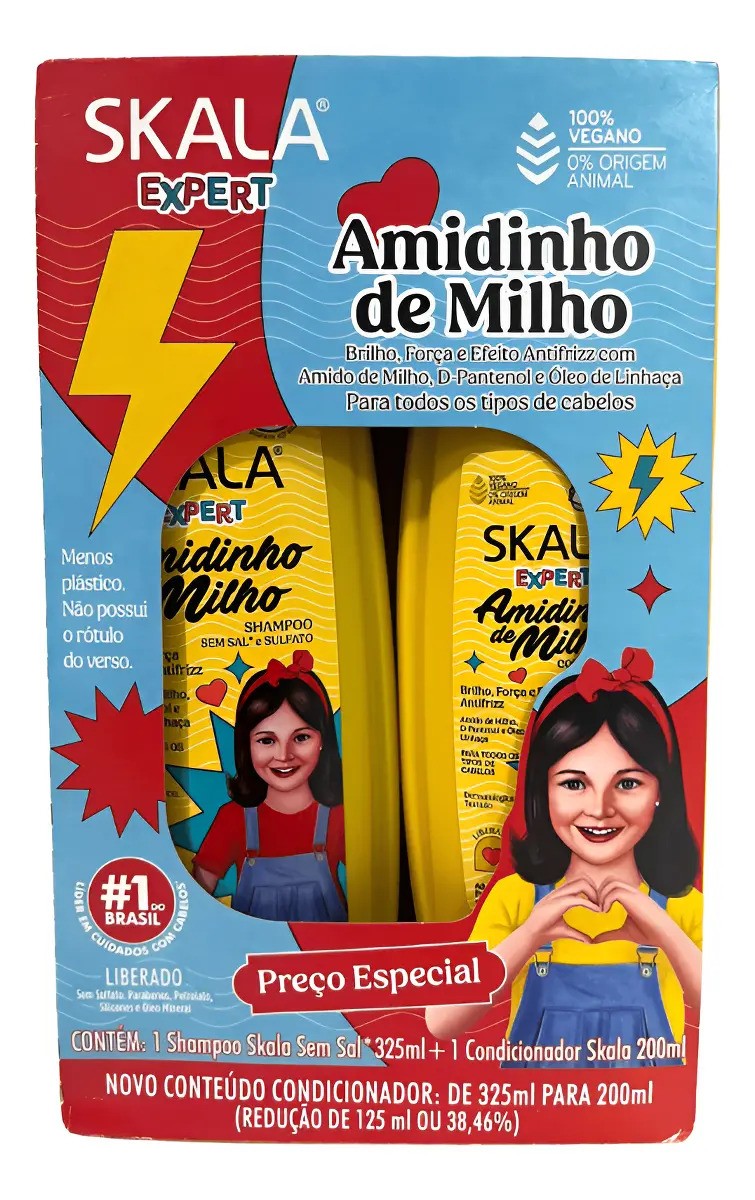 Skala Shampoo + Condicionador Amidinho De Milho 325ml