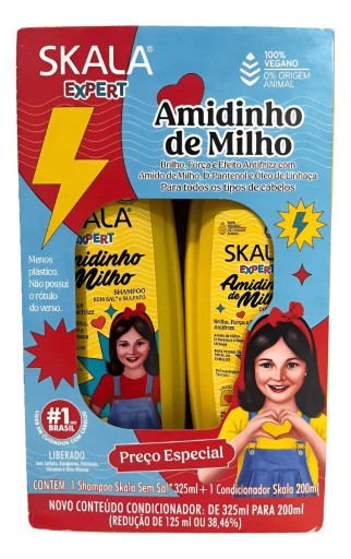 Skala Shampoo + Condicionador Amidinho De Milho 325ml