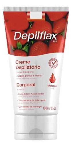 Creme Depilatório Corporal Morango - Depilflax 100 g