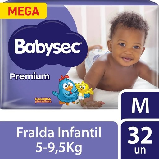 Fralda Galinha Pintadinha Premium Superflex Babysec Tamanho M