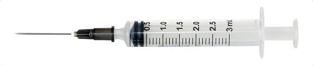 Seringa 3 ml Saldanha Rodrigues com agulha 25x07 Luer Slip 1 Un