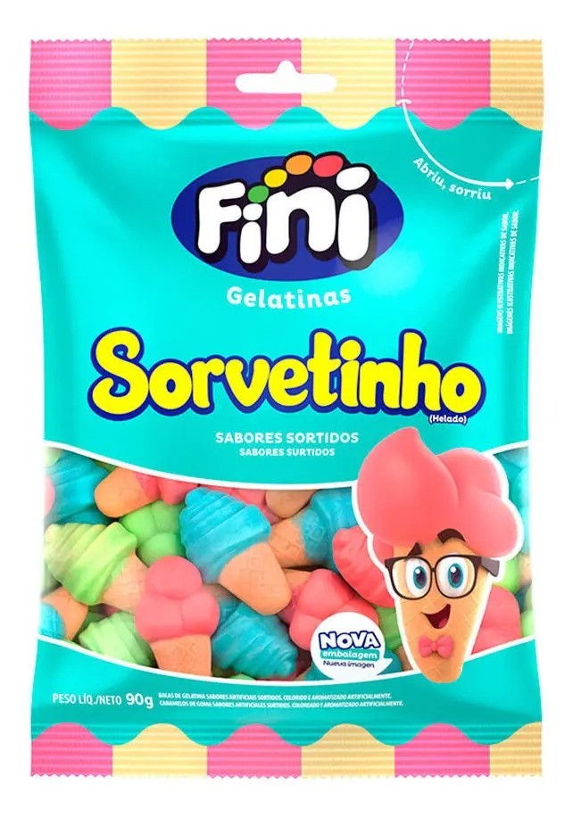 Bala de Gelatina Fini Sorvetinho 90 g