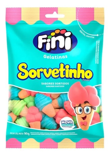 Bala de Gelatina Fini Sorvetinho 90 g