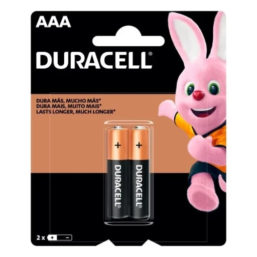 Pilha Alcalina AAA Duracell Blister com 2 Unidades