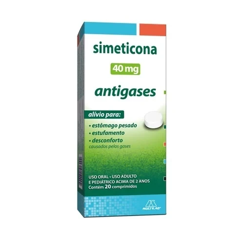 Simeticona 40mg 20 Comprimidos Multilab