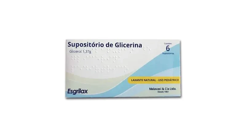 Supositório de Glicerina Pediátrico 6 Unidades Esgrilax