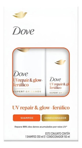 Kit Shampoo e Condicionador Dove UV Repair & Glow + Ferúlico
