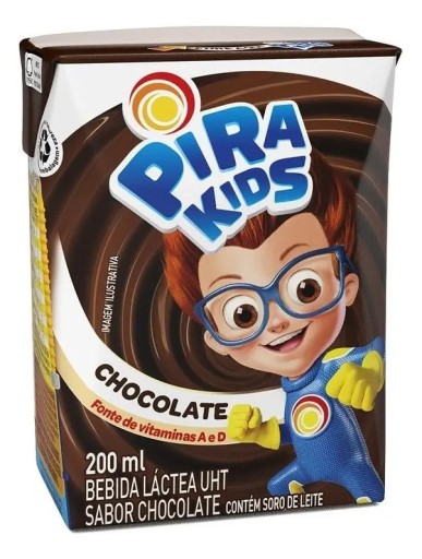 Bebida Láctea UHT Chocolate Pirakids Caixa 200ml