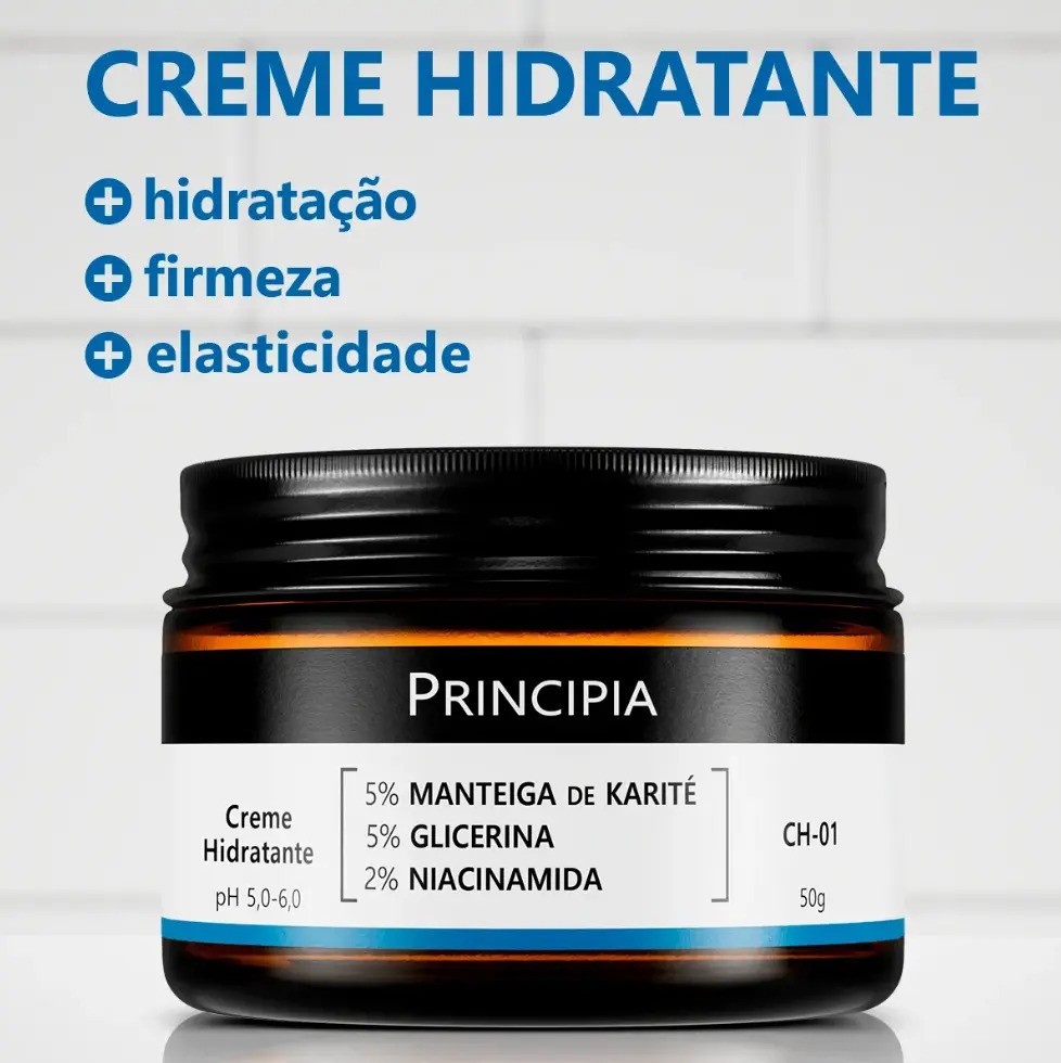 Creme Hidratante Facial Principia Karité Glicerina 50 g Dia/noite