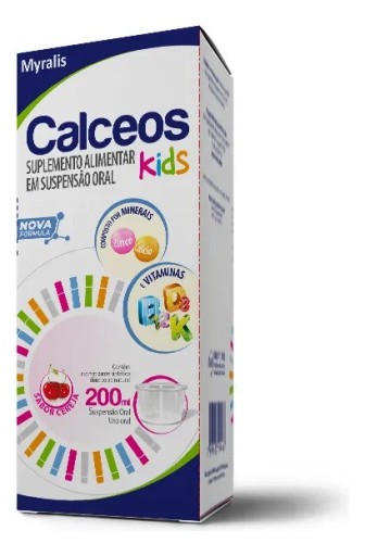 Suplemento Nutricional Infantil Calceos Kids Cálcio Zinco Vitaminas 200ml